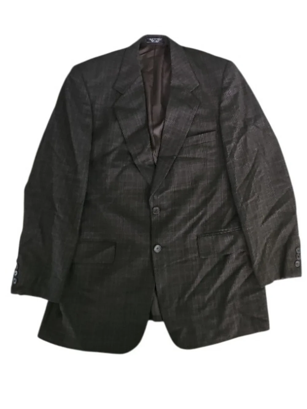 Today's Man 100% Wool Blazer Vest Men’s 41R Brown Glen Plaid Country Heritage
